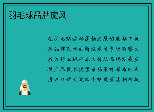 羽毛球品牌旋风